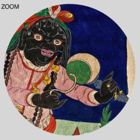 Printable Dmu - Tibetan evil demon, Buddhism demonology art print - vintage print poster