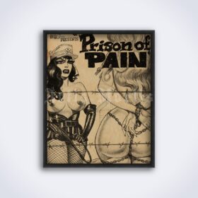 Printable Prison of Pain - fetish comix cover art by Gene Bilbrew Eneg - vintage print poster