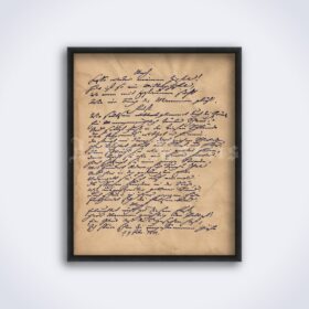 Printable Johann Wolfgang von Goethe - Faust handwritten manuscript - vintage print poster