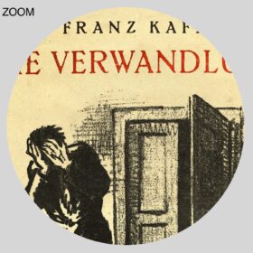 Printable Franz Kafka - The Metamorphosis novel 1916 title page poster - vintage print poster