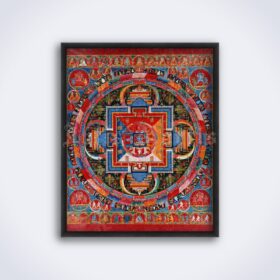 Printable Mandala of Jnanadakini  - vintage Tibetan Buddhist Vajrayana art - vintage print poster