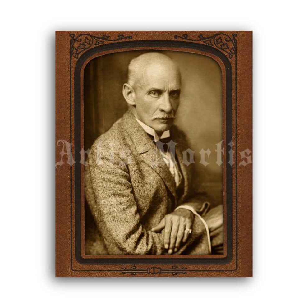 Printable Gustav Meyrink mystic writer antique cabinet card photo portrait - vintage print poster
