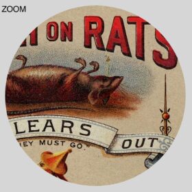 Printable Rough On Rats - vintage 1800s poison advertisement poster - vintage print poster