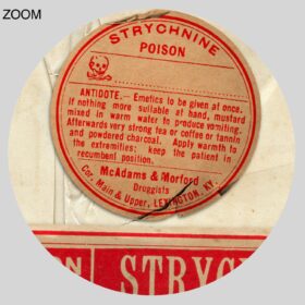 Printable Strychnine Poison - vintage apothecary label poster - vintage print poster