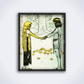 Printable The Prince without shadow - John Bauer romantic illustration - vintage print poster