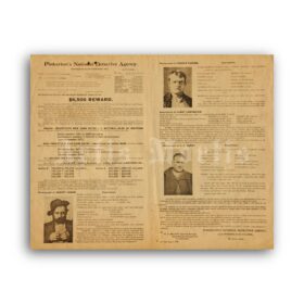 Printable Butch Cassidy vintage Wanted poster, reward proclamation - vintage print poster