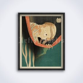 Printable The Ghost of Kohada Koheiji by Katsushika Hokusai print - vintage print poster