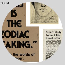 Printable Zodiac Killer newspapers clipping print - serial killer poster - vintage print poster