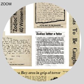 Printable Zodiac Killer newspapers clipping poster - serial killer art print - vintage print poster