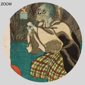 Printable Ghost of Togo - Japanese woodblock print by Utagawa Kuniyoshi - vintage print poster