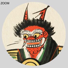 Printable Oni Demon, yokai - vintage Japanese painting, otsu-e print - vintage print poster