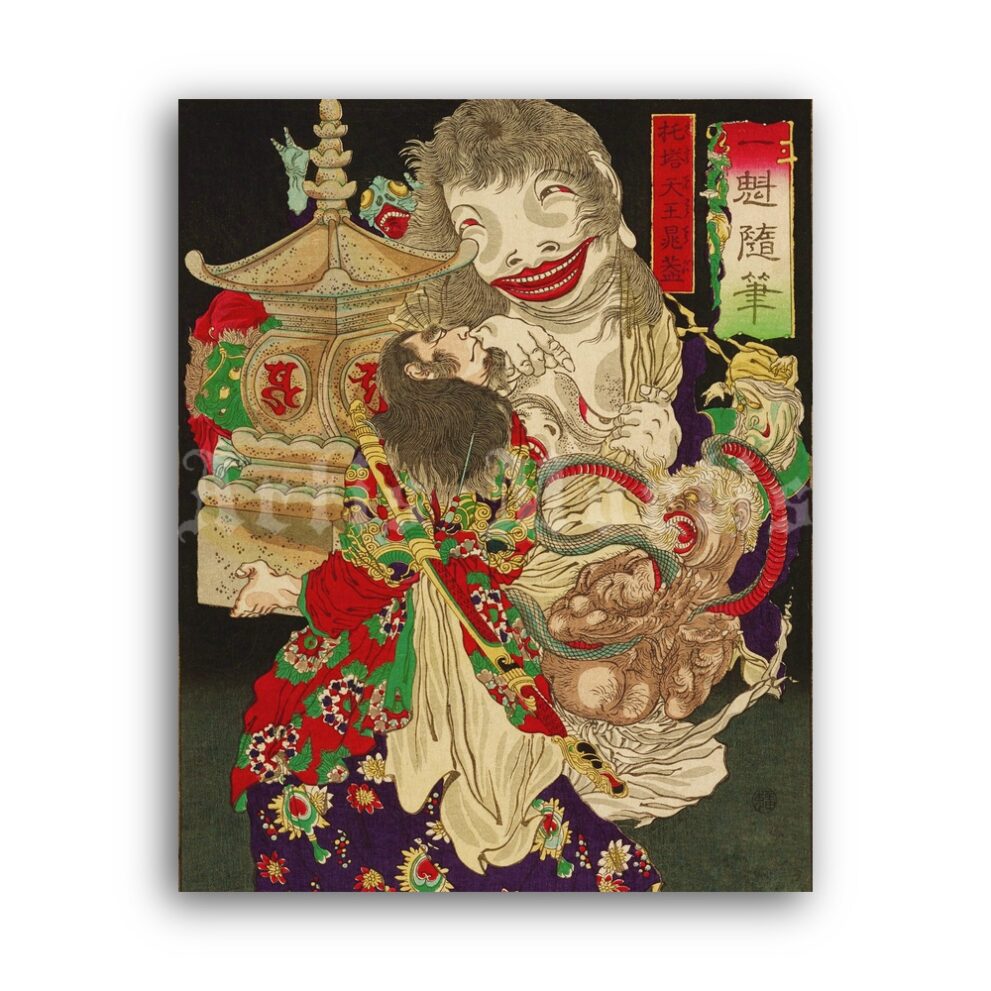 Printable Chao Gai of Water Margin - vintage Ukiyo-e woodblock print - vintage print poster