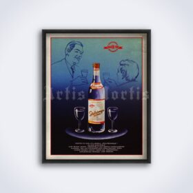Printable Vintage Russian Vodka Stolichnaya advertisement poster - vintage print poster