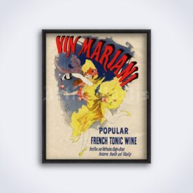 Printable Vin Mariani – coca wine vintage advertisement print, poster - vintage print poster