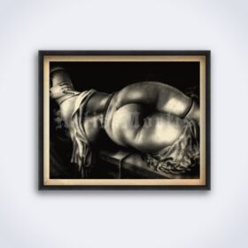 Printable Naked girl in the dark - vintage 1930s fetish art by Wighead - vintage print poster