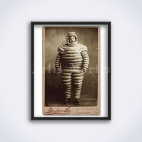 Printable Weird Michelin Man costume vintage cabinet card photo print - vintage print poster