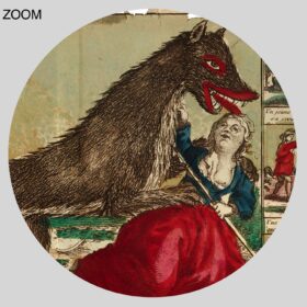 Printable Beast of Gevaudan, Wolf of Chazes, Werewolf antique broadside - vintage print poster