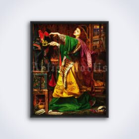 Printable Morgan Le Fay painting, Morganna, King Arthur legend art - vintage print poster
