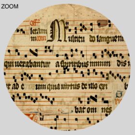 Printable Gregorian chant manuscript, Medieval score, Graduale Aboense - vintage print poster