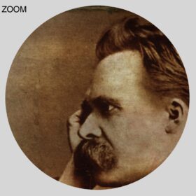 Printable Friedrich Nietzsche philosopher photo portrait - philosophy print - vintage print poster