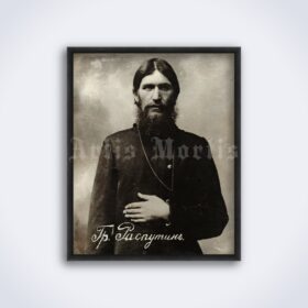 Printable Grigori Rasputin vintage portrait photo - Russian Mad Monk - vintage print poster