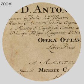 Printable Antonio Vivaldi The Four Seasons first edition print title page - vintage print poster