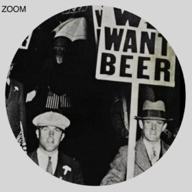Printable We Want Beer - vintage photo, anti-prohibition march sign - vintage print poster