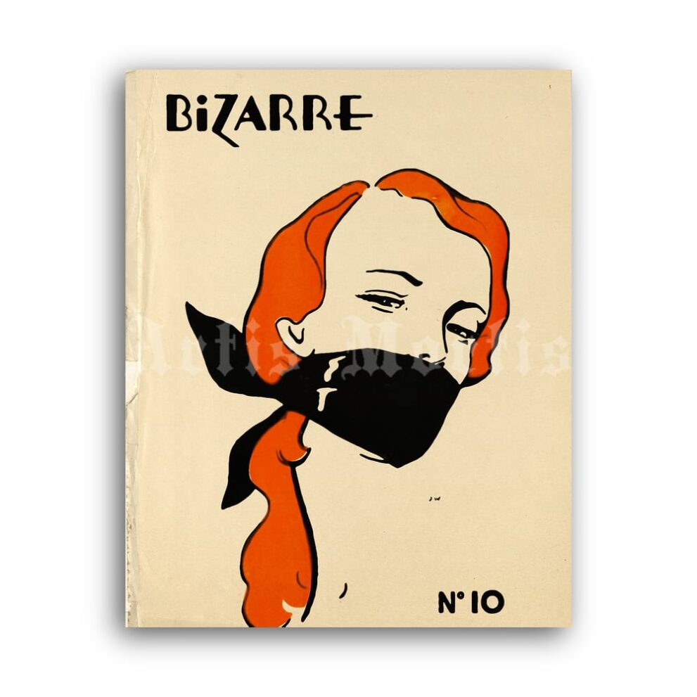 Printable Bizarre magazine No 10 cover by John Willie, BDSM poster - vintage print poster