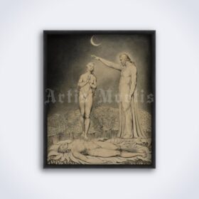 Printable The Creation of Eve - Paradise Lost - William Blake art print - vintage print poster