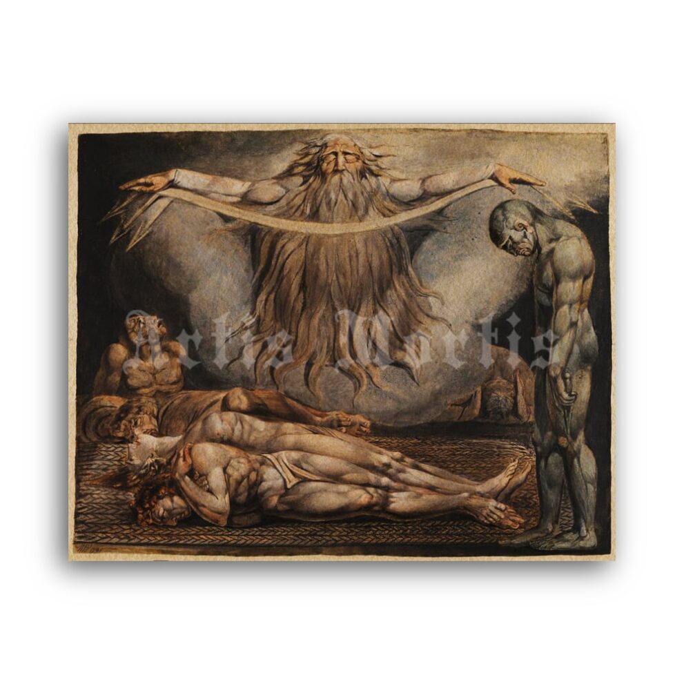 Printable The House of Death - Paradise Lost - William Blake art - vintage print poster