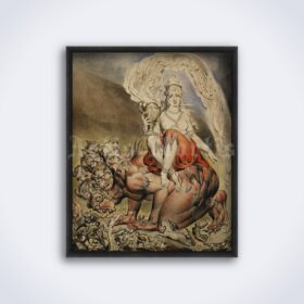 Printable The Whore of Babylon - Bible, Satan - William Blake art print - vintage print poster