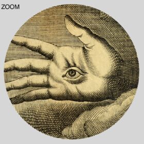 Printable Evil Eye, Hamsa - mystic, spiritual symbolism, alchemy, occult art - vintage print poster