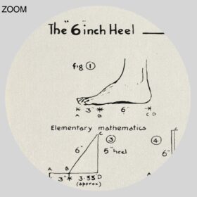 Printable High heels mathematics, 6 inch heel poster by John Willie - vintage print poster