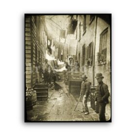Printable Bandit's Roost vintage photo - New York City criminal street - vintage print poster