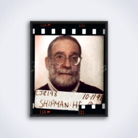 Printable Harold Shipman, Dr Death serial killer 1998 mugshot photo - vintage print poster