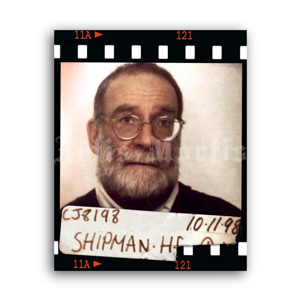 Printable Harold Shipman, Dr Death serial killer 1998 mugshot photo - vintage print poster