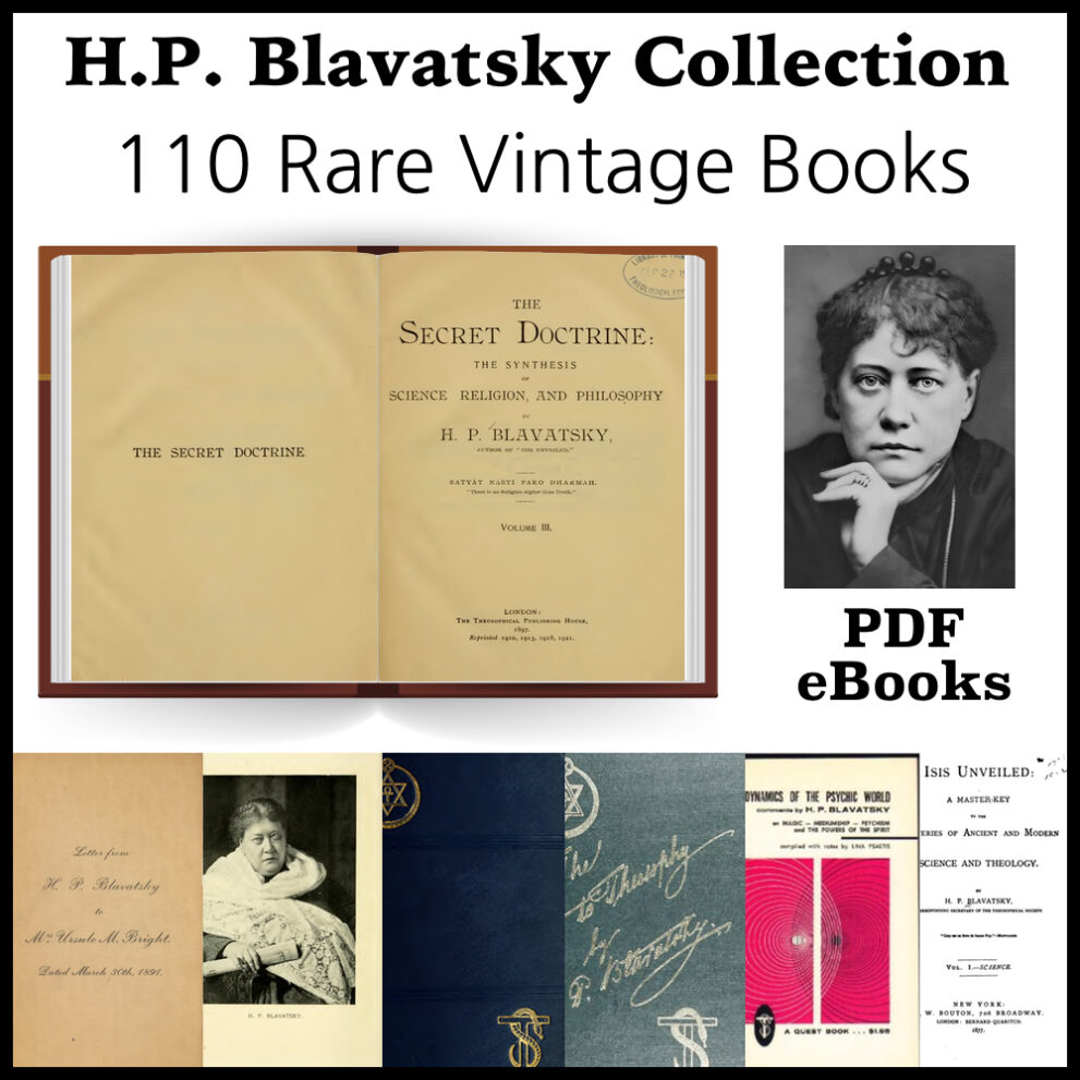 Printable H.P. Blavatsky Books Collection - 110 vintage PDF eBook - vintage print poster