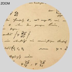 Printable Erwin Schrödinger manuscript - Quantum physics poster - vintage print poster
