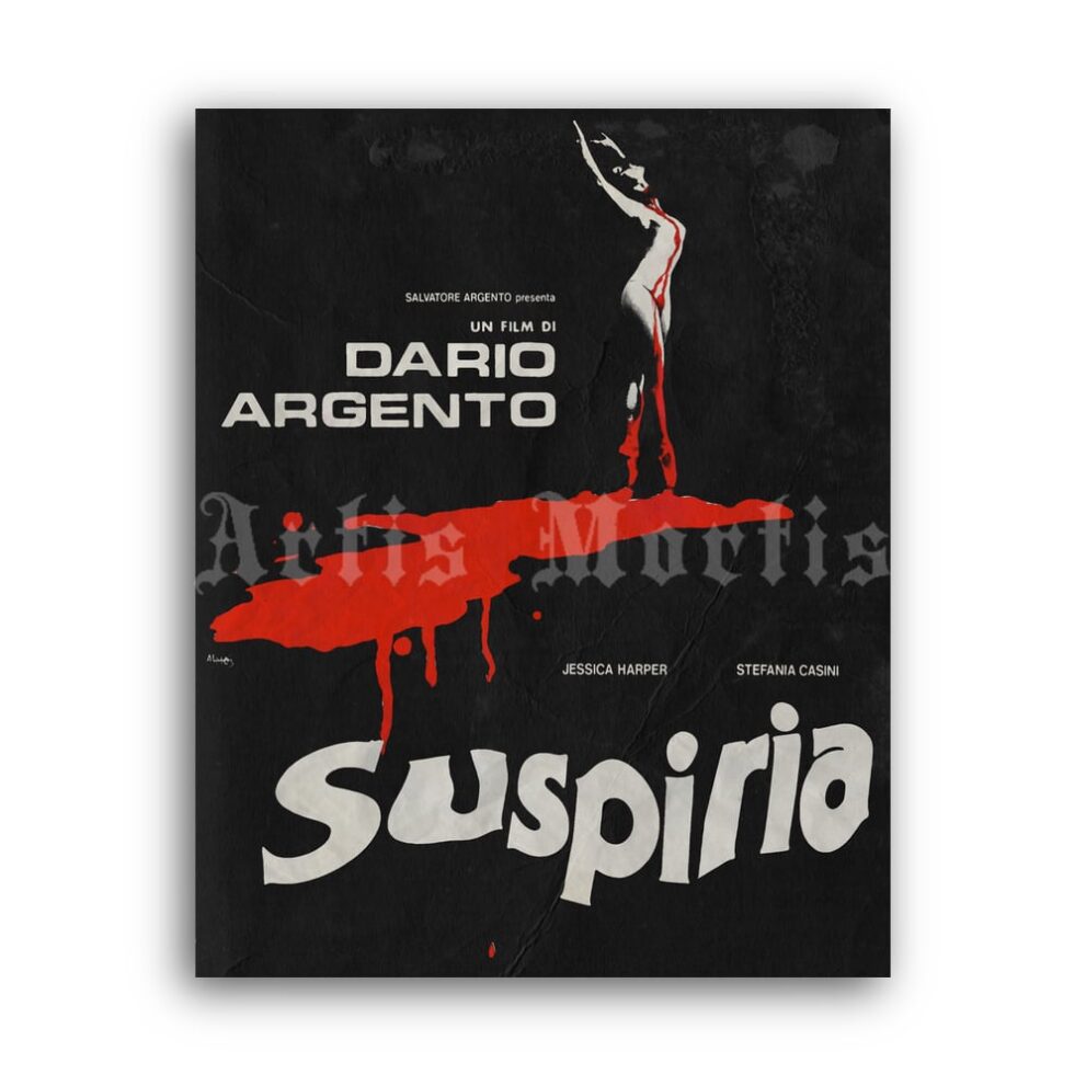 Printable Suspiria – 1977 Italian horror, mystic movie poster, Dario Argento - vintage print poster