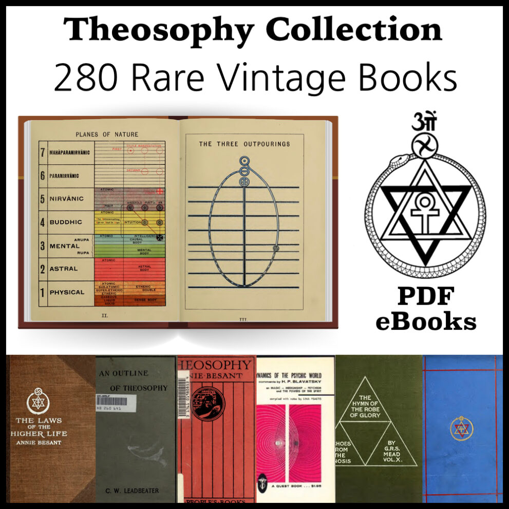 Printable Theosophy Books Collection - 280 vintage PDF eBook - vintage print poster