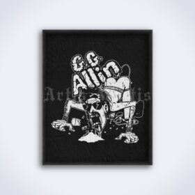 Printable GG Allin - Public Animal - vintage punk rock poster - vintage print poster