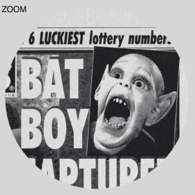 Printable Bat Boy Captured - Weekly World News tabloid cover poster - vintage print poster