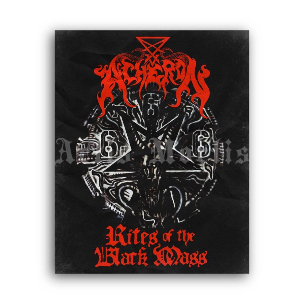 Printable Acheron - Rites of the Black Mass 1991 album poster - vintage print poster
