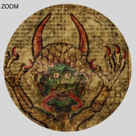 Printable Devil's Bible, Codex Gigas - Satan portrait print - vintage print poster
