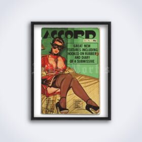 Printable Accord vintage pin-up magazine Vol1 No4 cover by Harry Fisher - vintage print poster