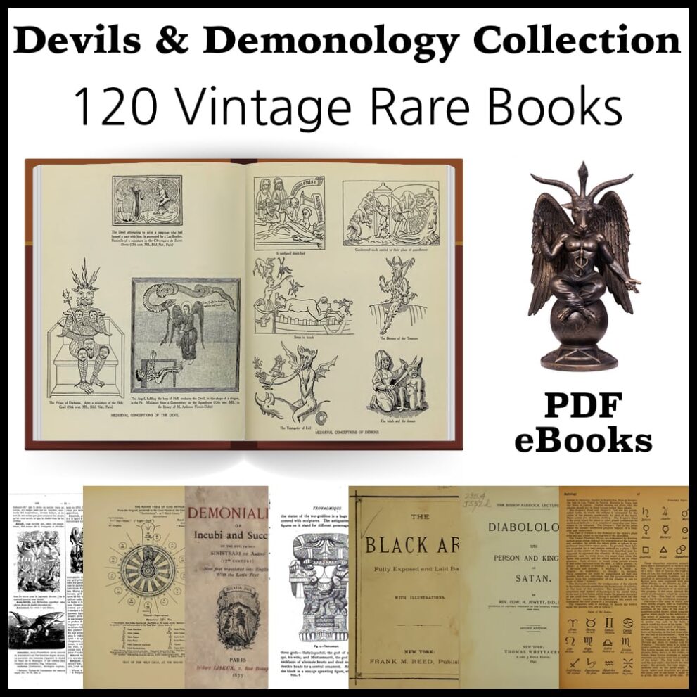 Printable Devils and Demonology Collection - 120 vintage PDF eBook - vintage print poster