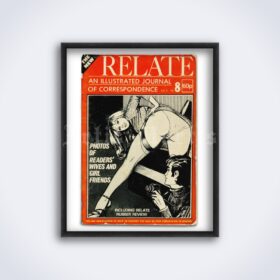 Printable Relate vintage pin-up magazine Vol3 No8 cover by Harry Fisher - vintage print poster