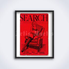 Printable Search - vintage pin-up magazine Vol2 No8 cover by Harry Fisher - vintage print poster