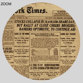 Printable Black Tuesday headline, Great Depression newspaper poster - vintage print poster