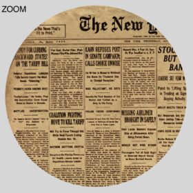 Printable Black Tuesday headline, Great Depression newspaper poster - vintage print poster